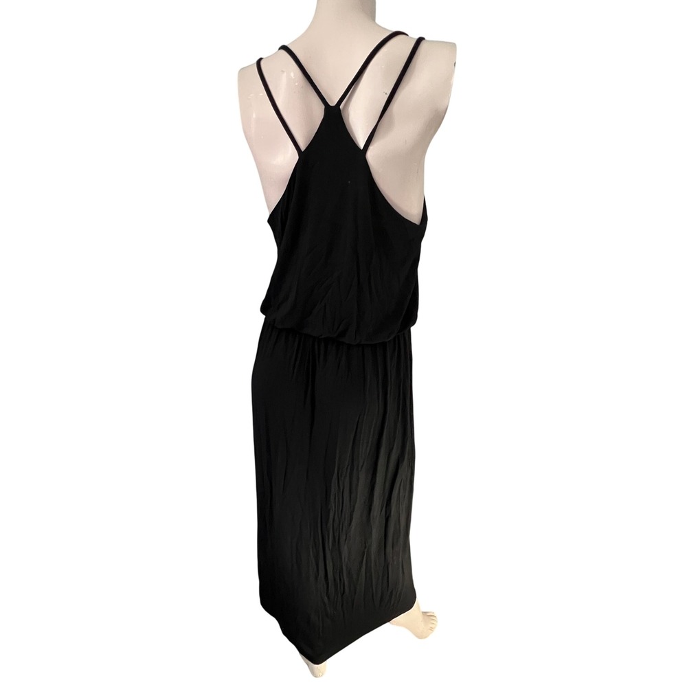 Papermoon Maxi Dress LP Black Casual Sundress Blouson Elegant Whimsigoth Gothic‎